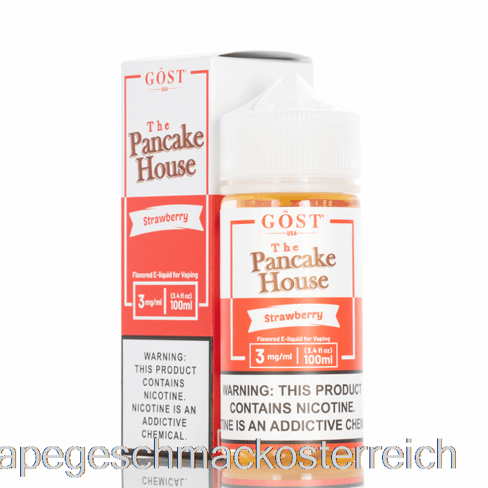 Erdbeere – The Pancake House – Gost Vapor – 100 Ml, 6 Mg Vape-Geschmack